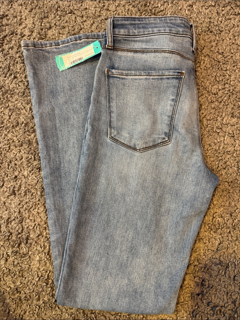 Kut from the Kloth Ana High Rise Fab Ab Flare Baby Jean Blue size 4 NWT